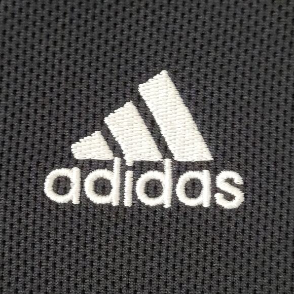Adidas 1/4-Zip Track Jacket 2XL/3XL 26x33 Black Sleeve-Stripes - Picture 14 of 16